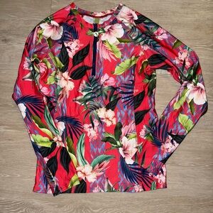 Next women’s floral long sleeve swim Rashguard - size Medium